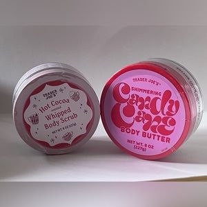 Trader Joe’s Candy Cane SHIMMERING Body Butter&Hot Cocoa Whipped Body Scrub 🔥🔥
